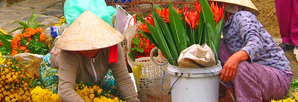 Quang Ba Flower Market, Hanoi, the capital of Vietnam