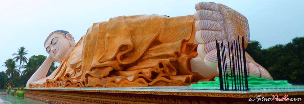 Shwethalyaung Buddhist Temple | Reclining Buddha Statue | Bago