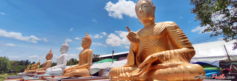 Buddha Monuments | Wat Phai Rong Wua | Buddhist Temple | Suphan Buri